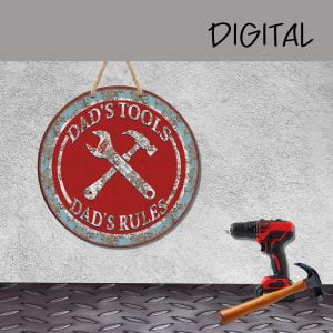 Dads tool dads rules deep red-Sublimation File or Printable File