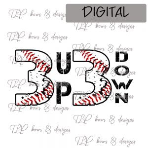3up3down Baseball-Sublimation File or Printable File