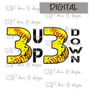 3up3down Softball-Sublimation File or Printable File