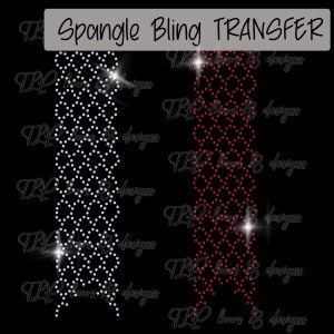 Cheer Bow Strip Diamond Pattern-SPANGLE Transfer