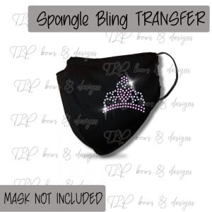 Crown Princess Pink FaceCover Transfer-SPANGLE