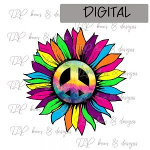 Bright Peace Sunflower-Sublimation File or Printable File