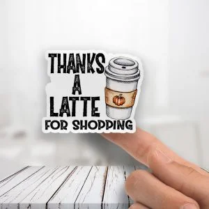 Thanks A Latte Thank You Stickers