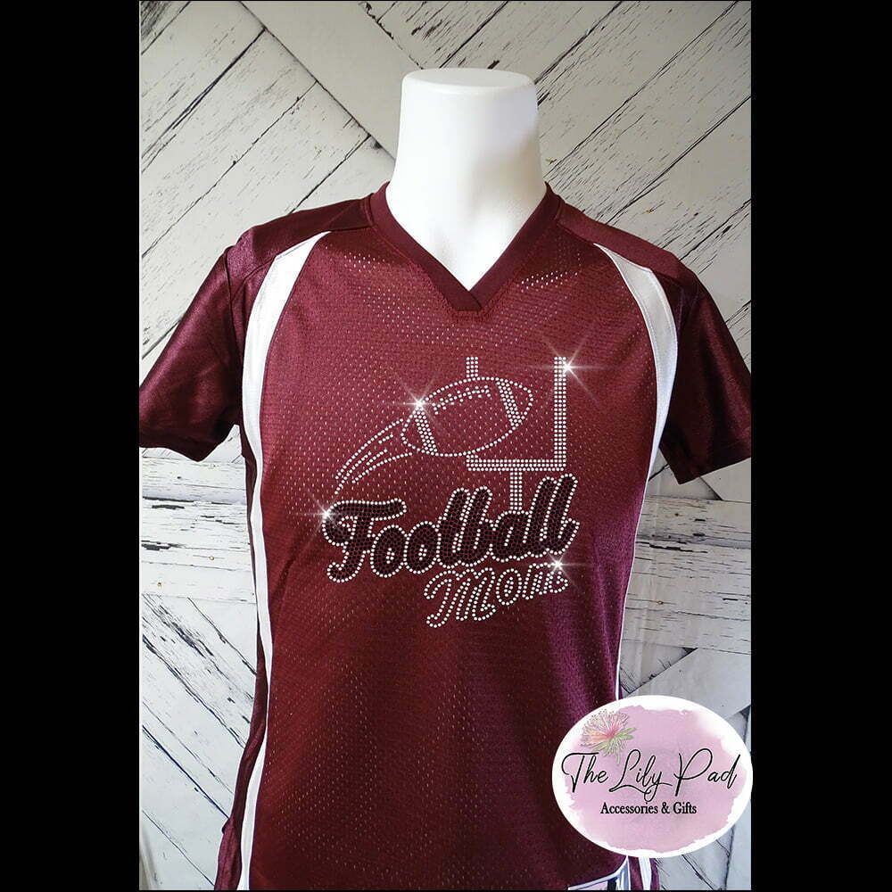 mom football jersey with bling