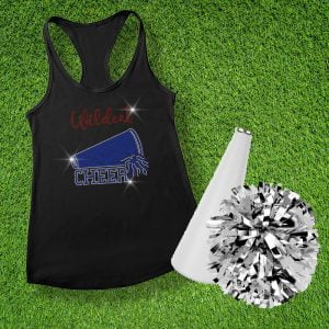 Wildcat Cheer Spangle Bling Tee or Tank