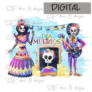 Dia de Muertos Celebration Scene Sublimation File or Printable File