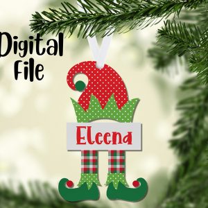 Elf Hat Feet Ornament Sublimation File-5