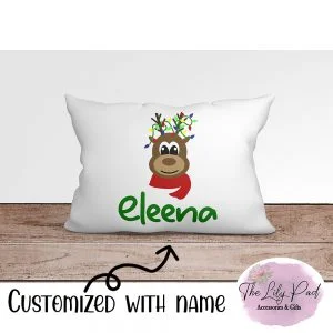 Reindeer with Lights Personalized Pillowcase