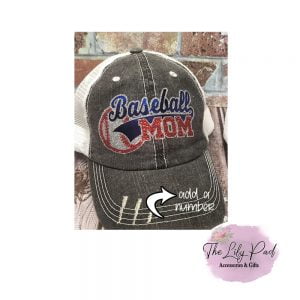 Sport Mom  Bling Hats- Pick your Sport and Colors