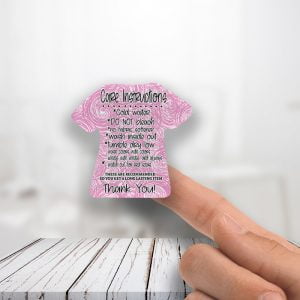 Care Instruction Shirt Stickers