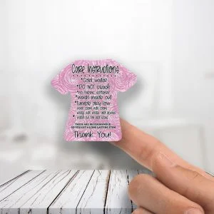 Care Instruction Shirt Stickers