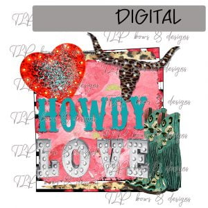 Howdy Love Funky Sublimation Printable File
