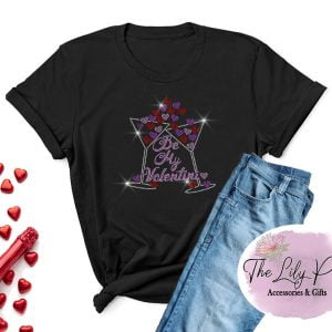 Be my Valentini Spangle Bling Tee