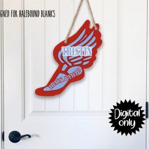 Track Field Door/Wall Hanger design- Red Col Blue – Sublimation- PNG download