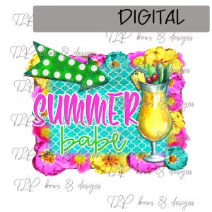 Summer Babe Vibrant Sublimation Printable File