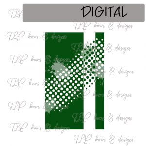 Grunge Halftone Dk Green HandTowel-Flag Sublimation Printable File