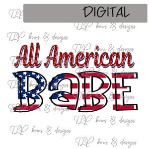 All American Babe Sublimation Printable File
