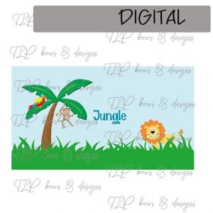 Jungle Theme Sublimation Printable Sippy Cup File