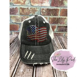 USA Flag Spangle Bling Hat