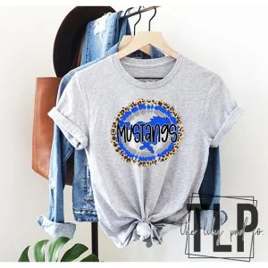 Cheetah Circle Mustangs Graphic Tee
