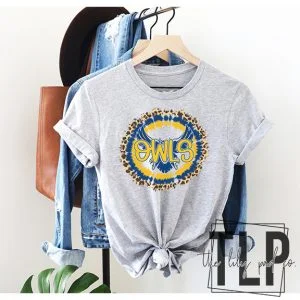 Cheetah Circle Odem Owls Graphic Tee