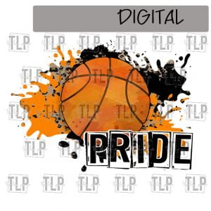 Orange Black Cheetah Splatter Basketball Pride Sublimation Printable File