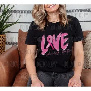 Love Breast Cancer Awareness Brush -Faith Hope Strength