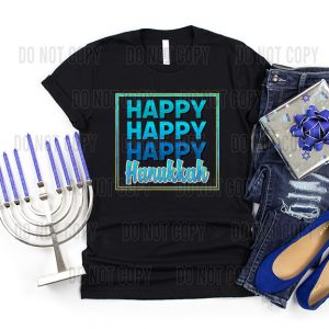 Happy Hanukkah DTF Transfer