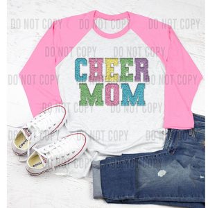 Cheer Mom Faux Chenille DTF Transfer