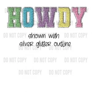 HOWDY Faux Chenille DTF transfer