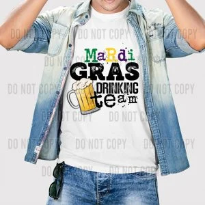 Mardi Gras Drinking Team Graphic Tee