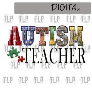 Autism Teacher Marquee Puzzle File