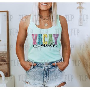 Vacay Mode Faux Chenille Graphic Tank or Tee