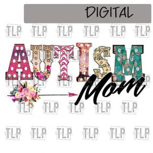 Autism Mom Marquee Flower File