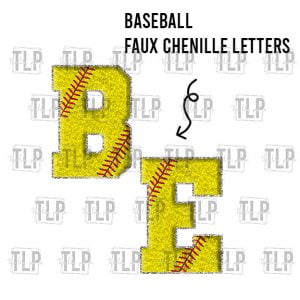 Softball Digital Chenille Letters File