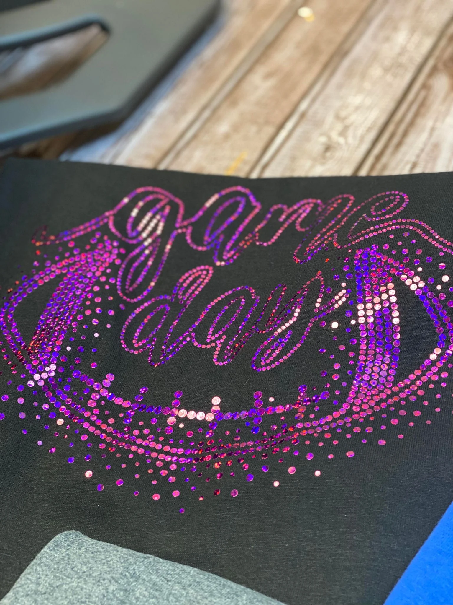 Game Day Script Football Spangle Bling Shirt-Choose your color - Image 4