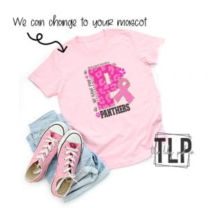 Mascot Wear Pink Awareness Graphic Tee-Pick your Mascot