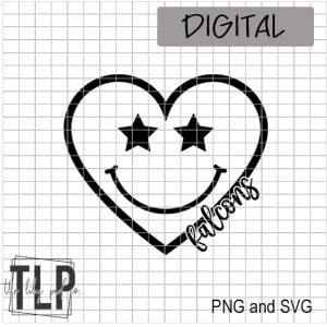 Heart Mascot FALCONS Smilee Digital PNG SVG