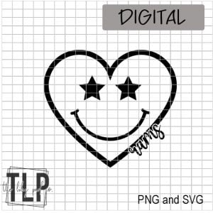 Heart Mascot RAMS Smilee Digital PNG SVG