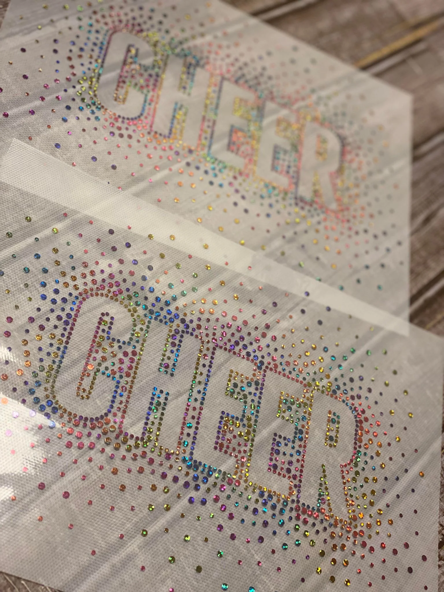Rainbow Colored Cheer Scatter Spangle Transfer - Image 3