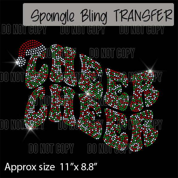 Cheer Holiday Santa Hat Spangle Transfer