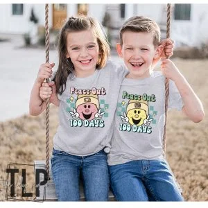 Peace Out 100 days Graphic Tshirt