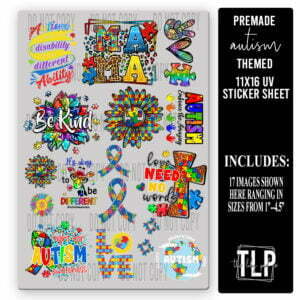 Autism Theme UV Sticker Sheet