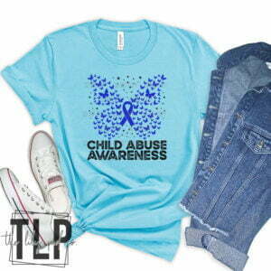 Butterfly Child Abuse Awareness DTF transfer