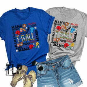 T Ball Mama Collage Graphic Tee