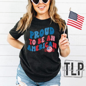 Proud to be an American Retro Smile Tee