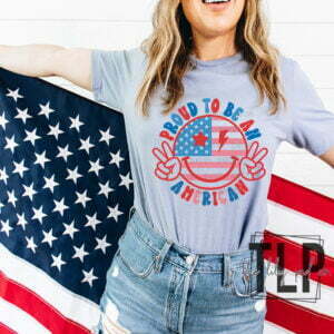 Proud to be an American Peace Smile Tee