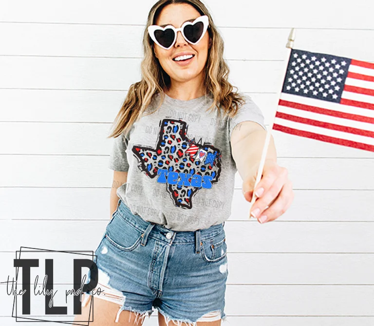 Texas Patriotic Graphic Tee or Tank - Image 2