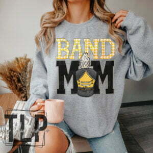 Band Mom Yellow Graphic Tee Hoodie Sweatshirt