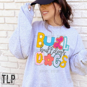 Bulldogs Fun and Funky Mascot Graphic Tee,Sweatshirt